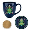 thumbnail image 1 of Courtside Market Festive Christmas Tree 16 oz Café Mug & Coaster Set, 1 of 1