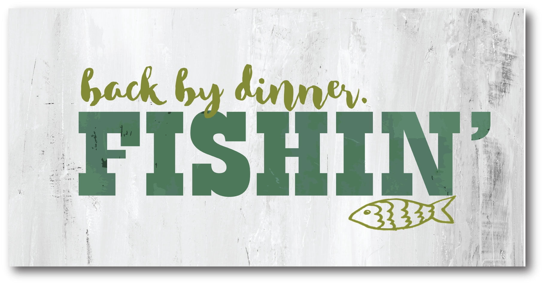 Courtside Market Fishing Dinner Gallery-Wrapped Canvas Wall Art, 12x24