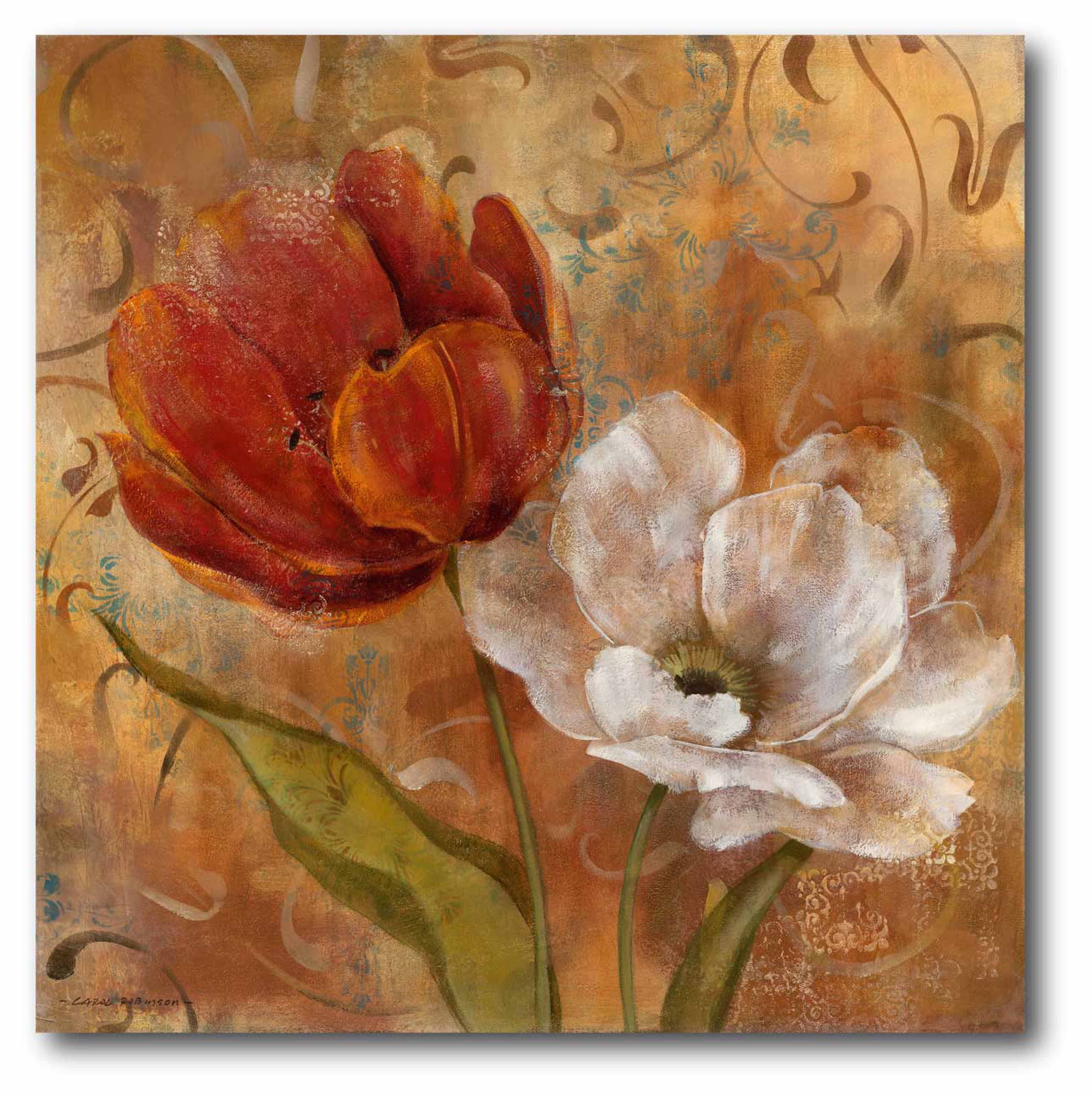 Courtside Market Flower Duet II Gallery-Wrapped Canvas Wall Art, 16x16