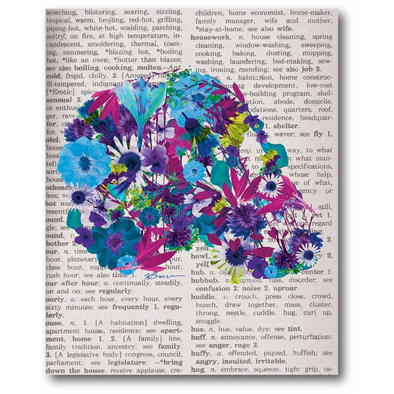 Courtside Market Flower Skull II Wrapped Canvas Gallery-Wrapped Canvas Wall Art, 16x20