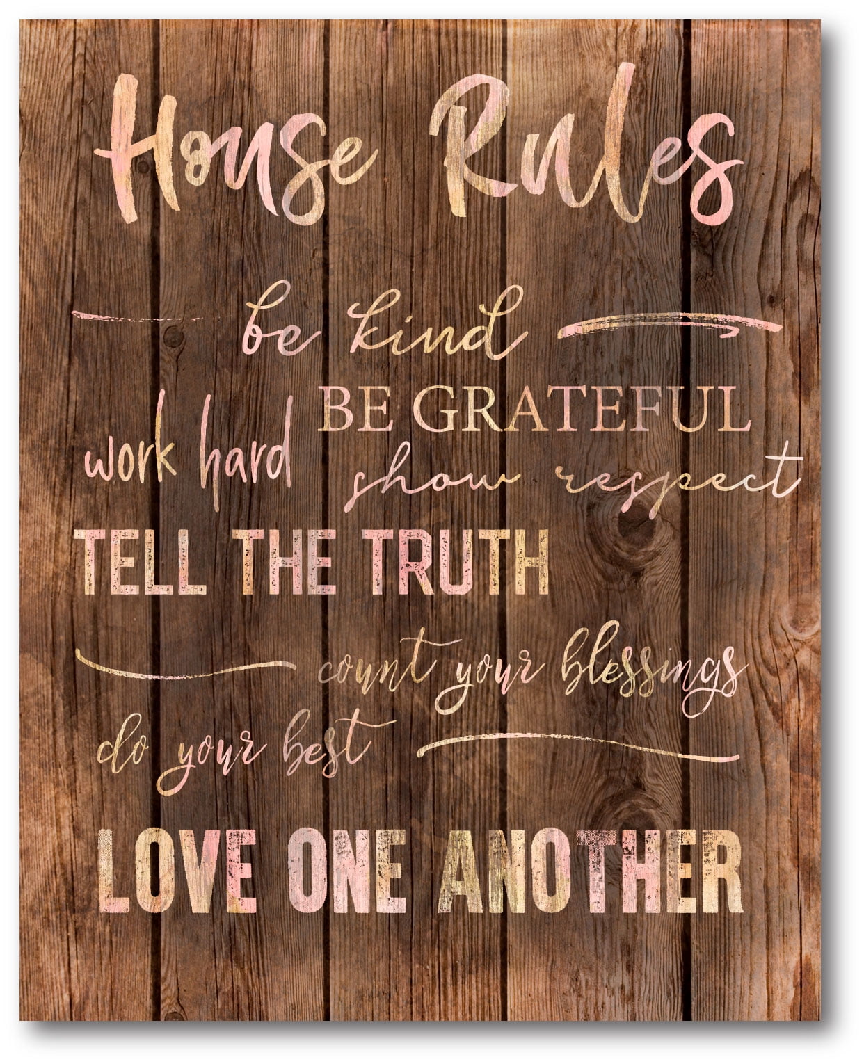 Courtside Market House Rules Gallery-Wrapped Canvas Wall Art, 16x20