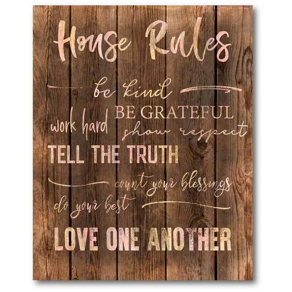 Courtside Market House Rules Gallery-Wrapped Canvas Wall Art, 16x20