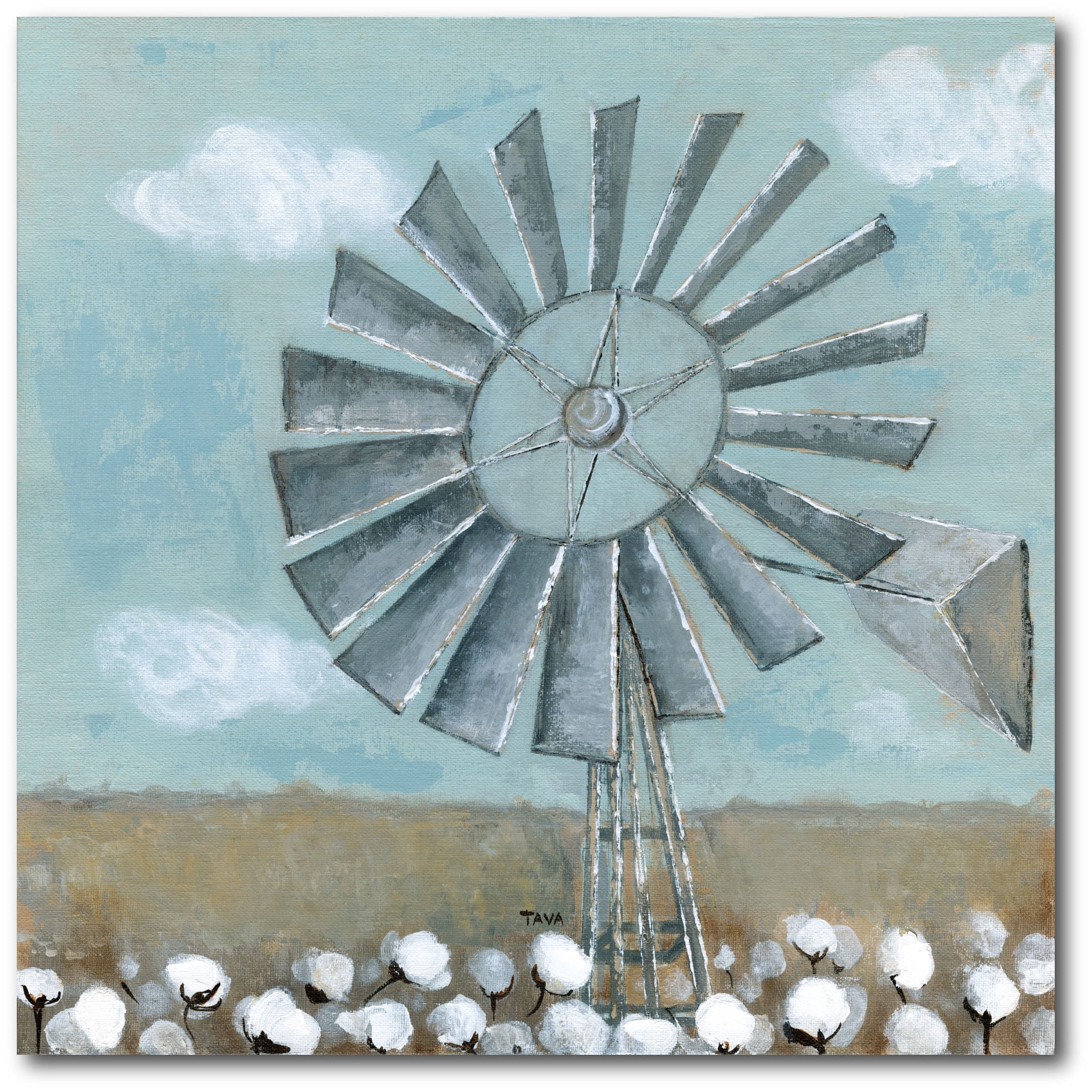 Courtside Market Mill Creek Farm Windmill Gallery-Wrapped Canvas Wall Art, 16x16