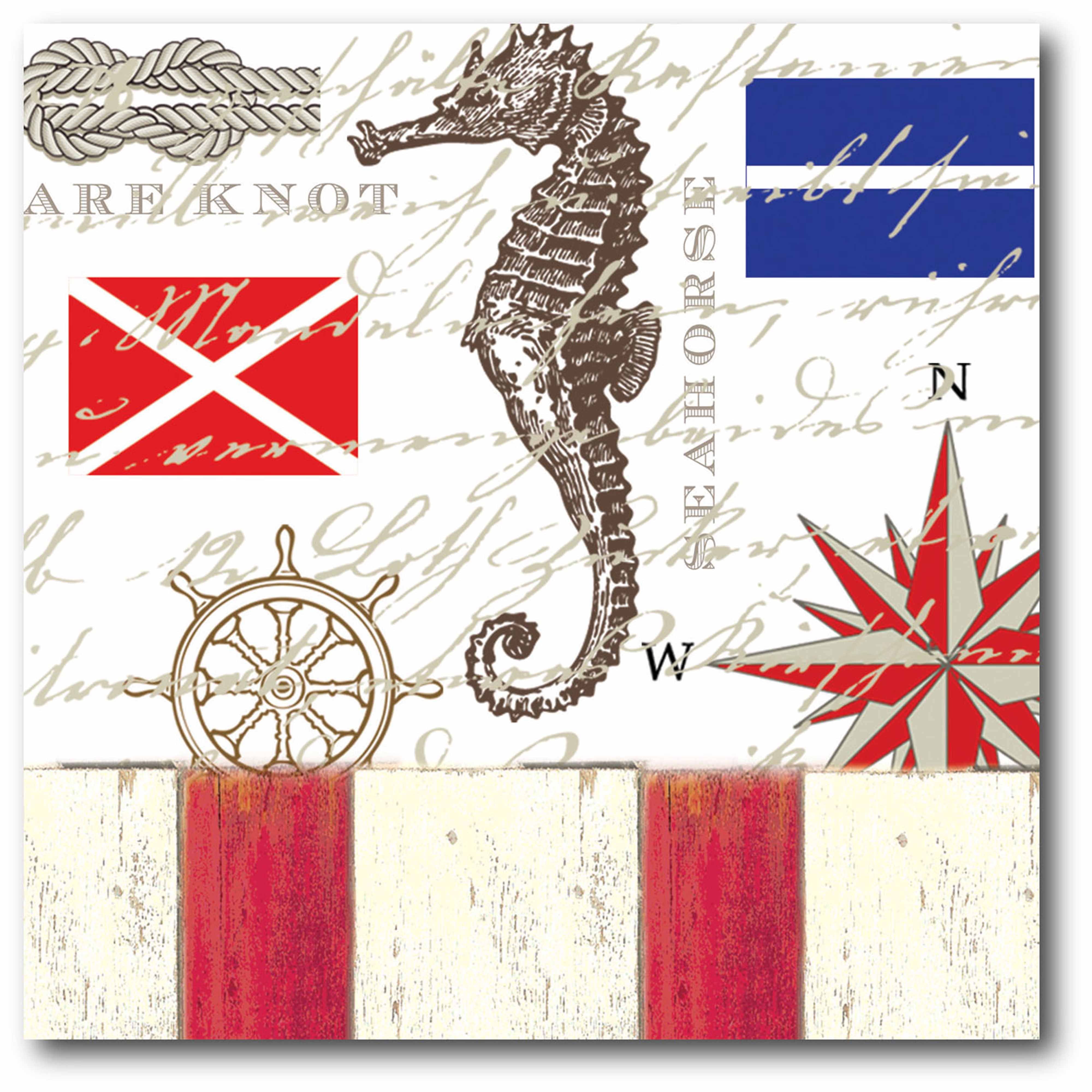 Courtside Market Nautical Flag I Gallery-Wrapped Canvas Wall Art, 16x16