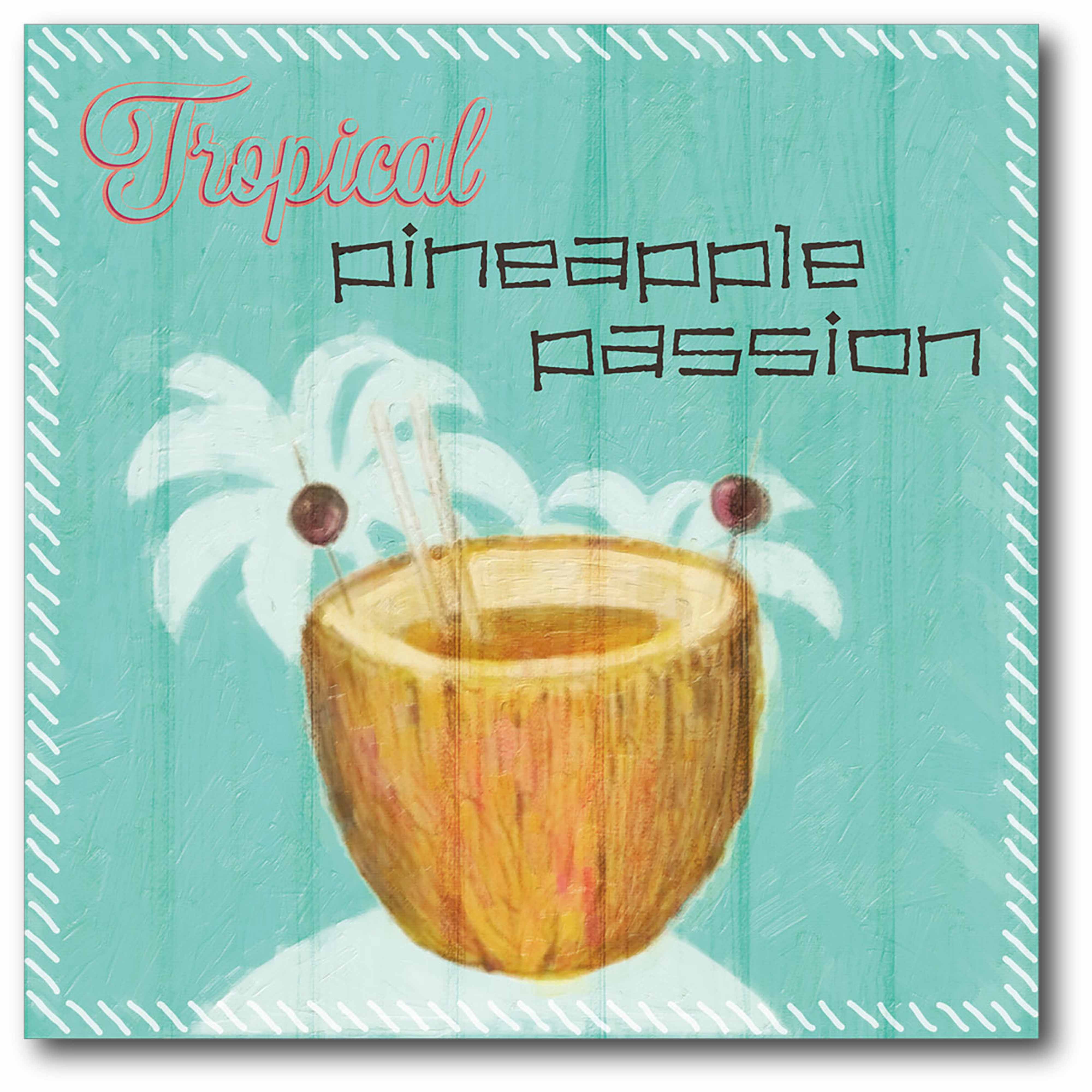 Courtside Market Pineapple Passion Gallery-Wrapped Canvas Wall Art, 16x16
