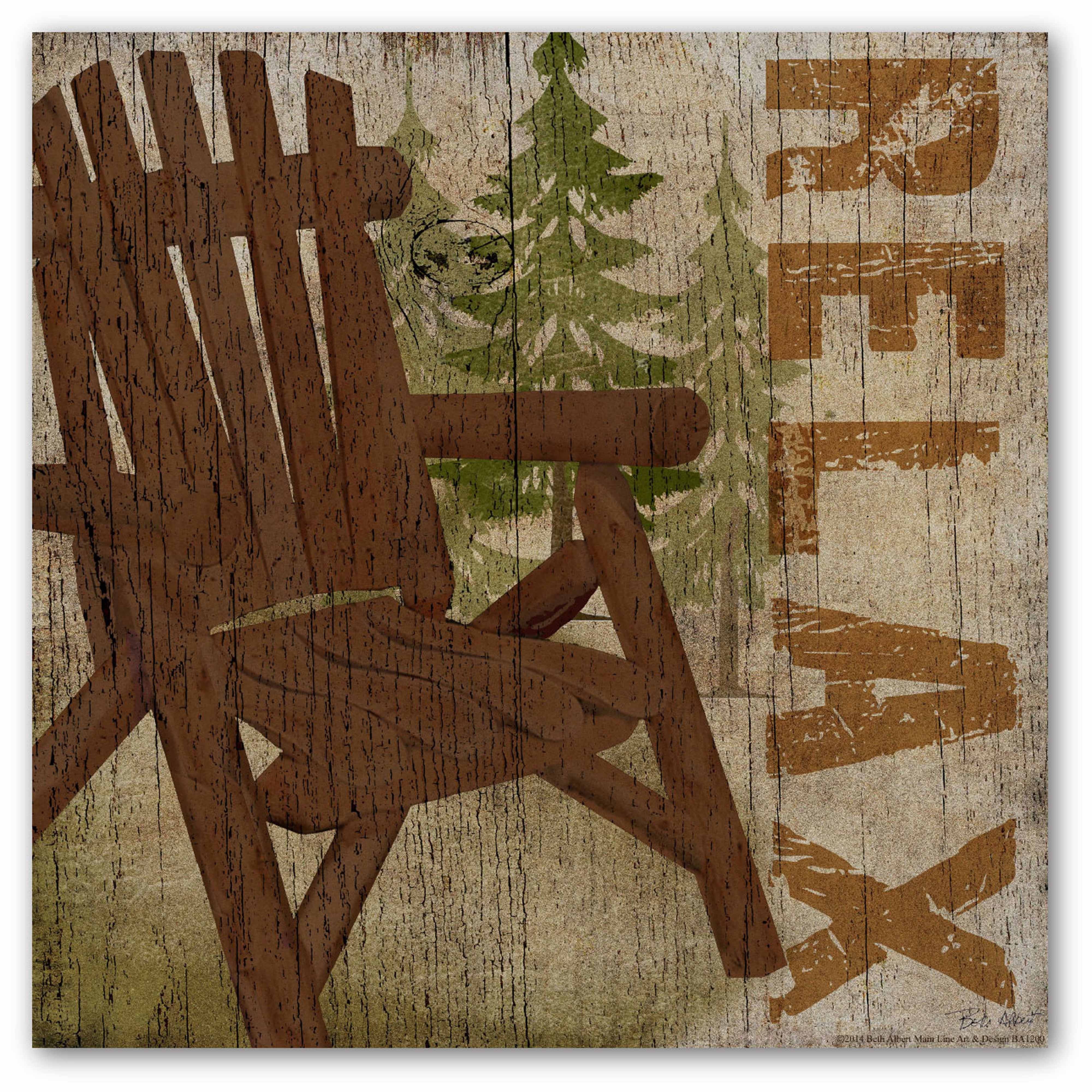 Courtside Market Relax Lodge Gallery-Wrapped Canvas Wall Art, 16x16