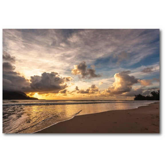 Courtside Market Sunset in Hanalei Bay Gallery-Wrapped Canvas Wall Art, 24x36