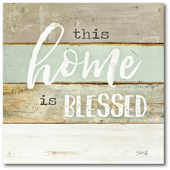 Courtside Market This Home is Blessed Gallery-Wrapped Canvas Wall Art, 16x16