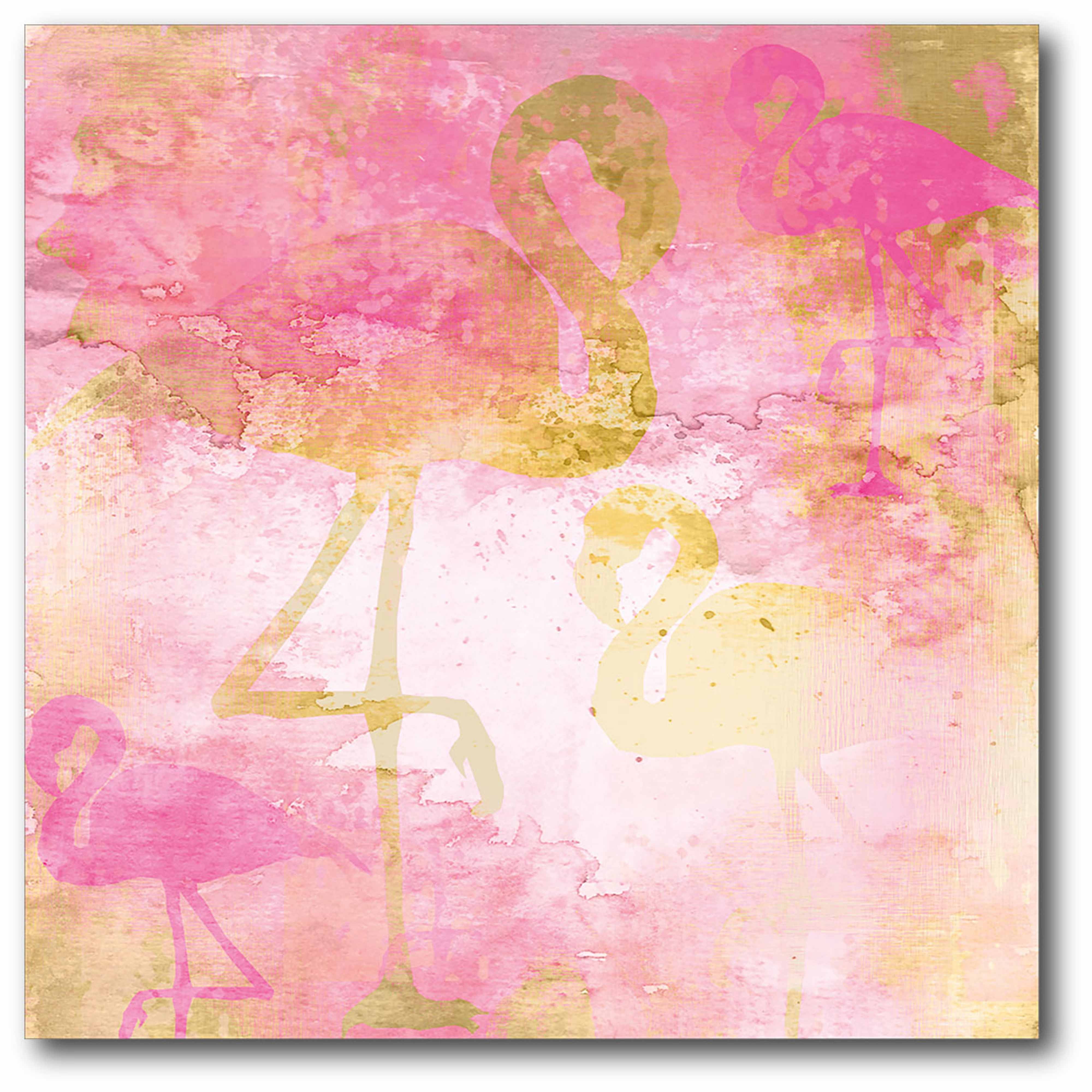 Courtside Market Tropical flamingo Sunset I Gallery-Wrapped Canvas Wall Art, 16x16