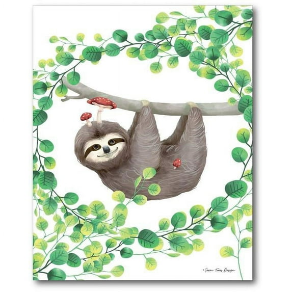 Courtside Market WEB-JV692-16x20 16 x 20 in. Hanging sloth II Gallery-Wrapped Canvas Wall Art