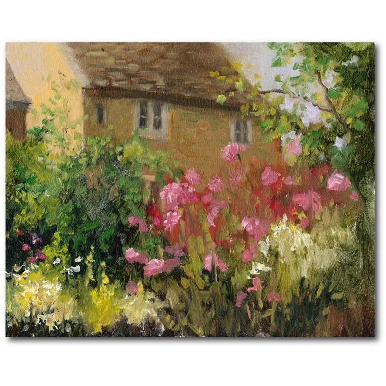 Tuscan Garden II 20x24 Framed Canvas Wall Art