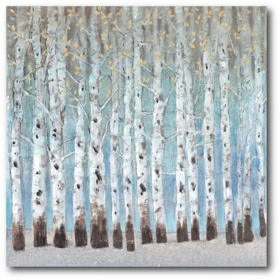 Courtside Market WEB-WW166-16x16 16 x 16 in. Burch Tree with Snowfall Gallery-Wrapped Canvas Wall Art