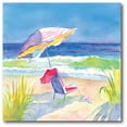 thumbnail image 1 of Courtside Market Watercolor Beach Chair I Gallery-Wrapped Canvas Wall Art, 16x16, 1 of 5