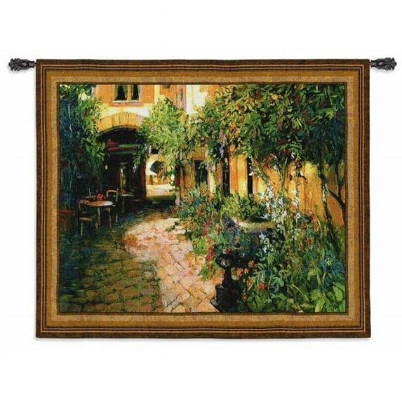 Courtyard Alsace Large Wall Tapestry
