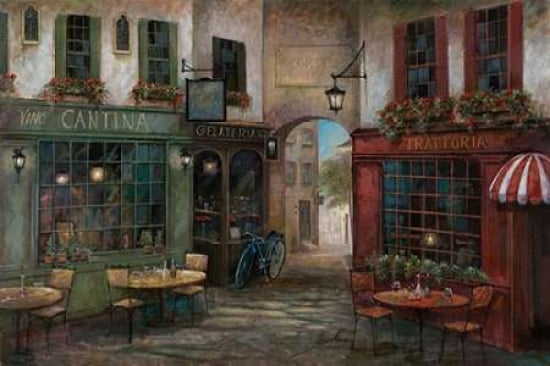 Courtyard Ambiance Canvas Art - Ruane Manning (12 x 18)