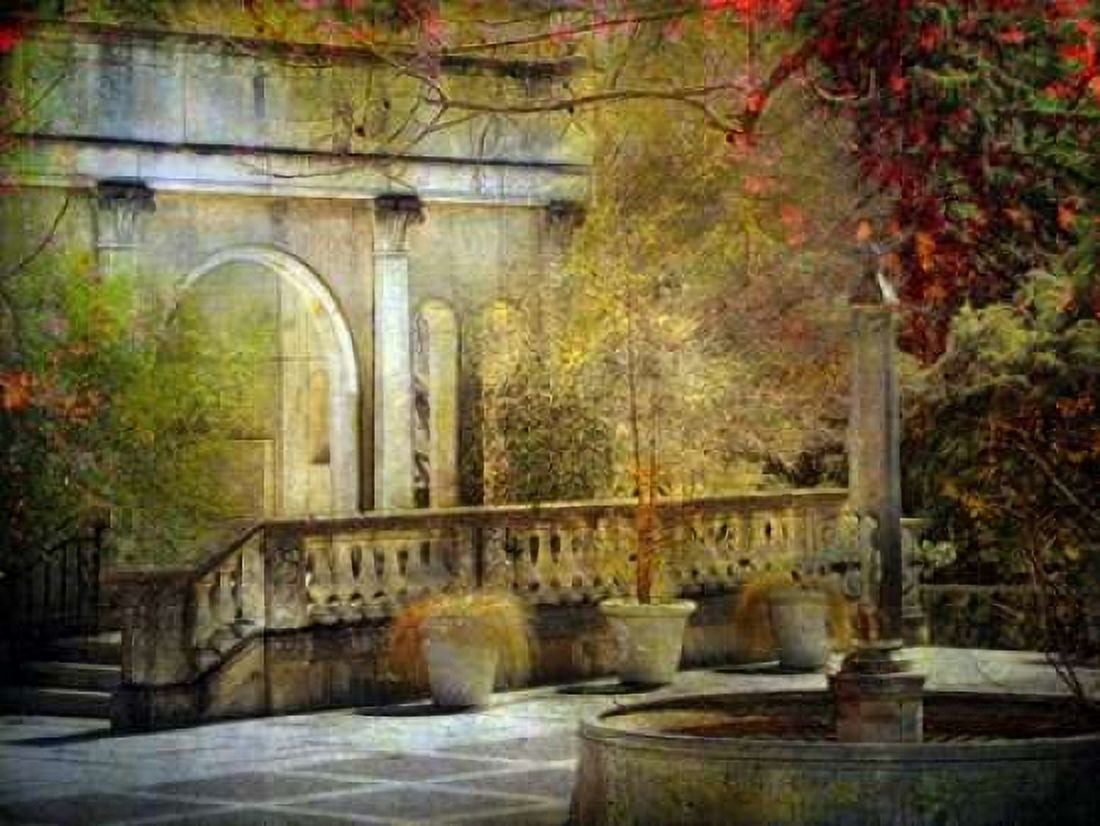 Courtyard Canvas Art - John Rivera (22 x 28)