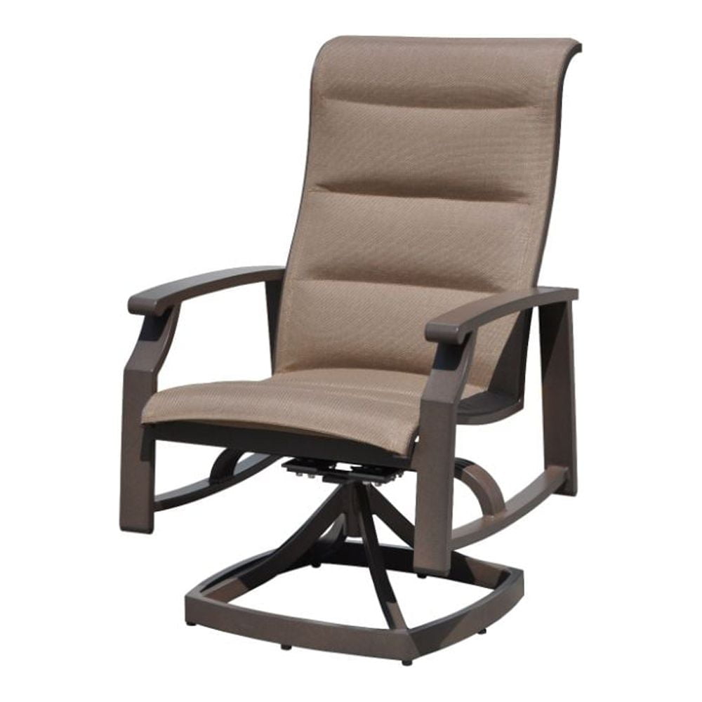 Madison Transitional High-Grade Aluminum Swivel Dining Chair with Cushions
