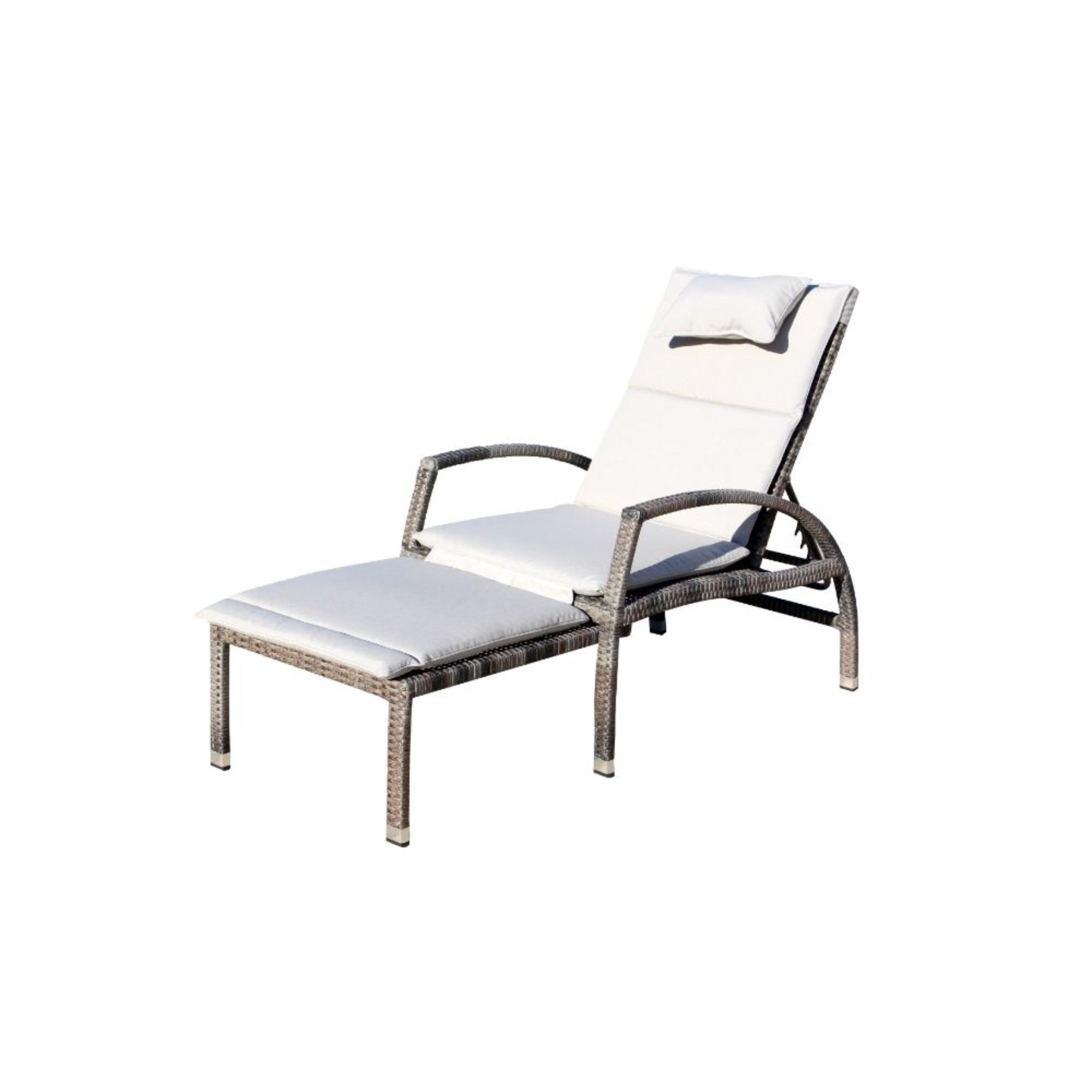 Courtyard Casual Taupe Beach Front Deck Chair to Chaise Lounge Combo - image 1 of 5