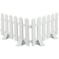 thumbnail image 1 of TOYMYTOY 2Pcs Weather Resistant Plastic Garden Fence Decorative Flower Bed Border White, 1 of 6