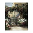 thumbnail image 1 of Stupell Industries Courtyard Gate with Florals Canvas Wall Art, design by Nan, 48 x 36, 1 of 7
