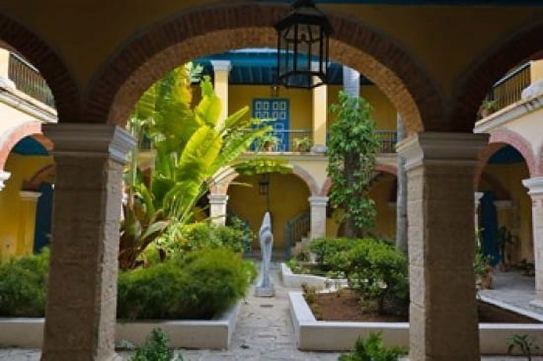 Courtyard building historic center Havana UNESCO World Heritage site Cuba Canvas Art - Keren Su DanitaDelimont (19 x 12)