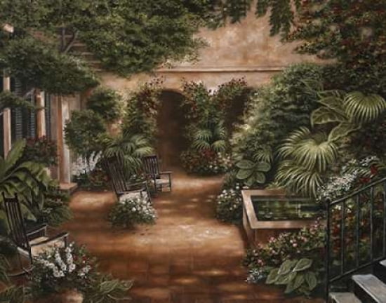 Courtyard in New Orleans II Canvas Art - Betsy Brown (22 x 28)