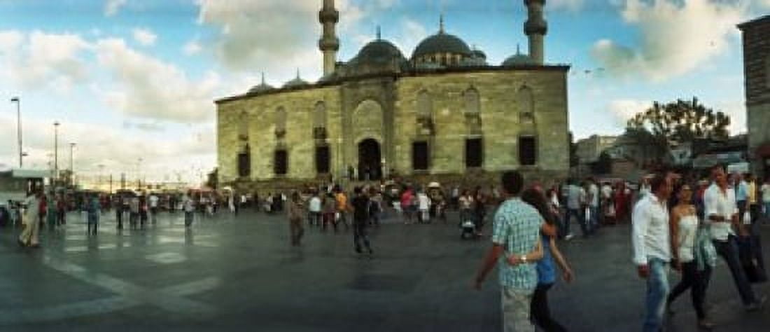 Courtyard in front of Yeni Cami Eminonu district Istanbul Turkey Canvas Art - Panoramic Images (15 x 6)