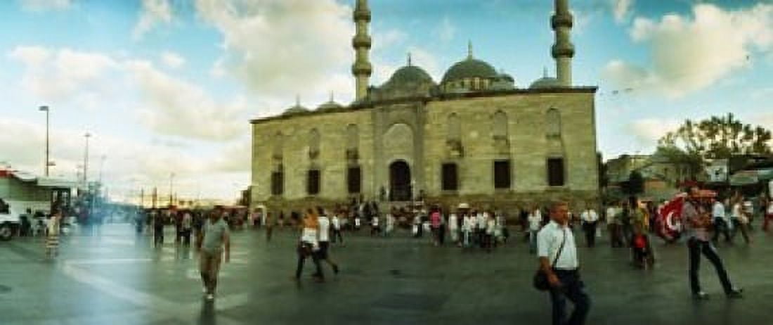 Courtyard in front of Yeni Cami Eminonu district Istanbul Turkey Canvas Art - Panoramic Images (15 x 6)