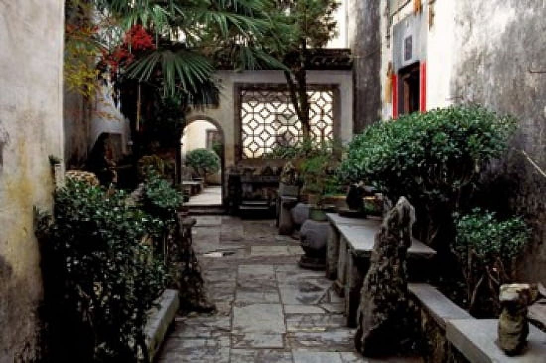 Courtyard of Huizhou-styled House China Canvas Art - Keren Su DanitaDelimont (36 x 24)