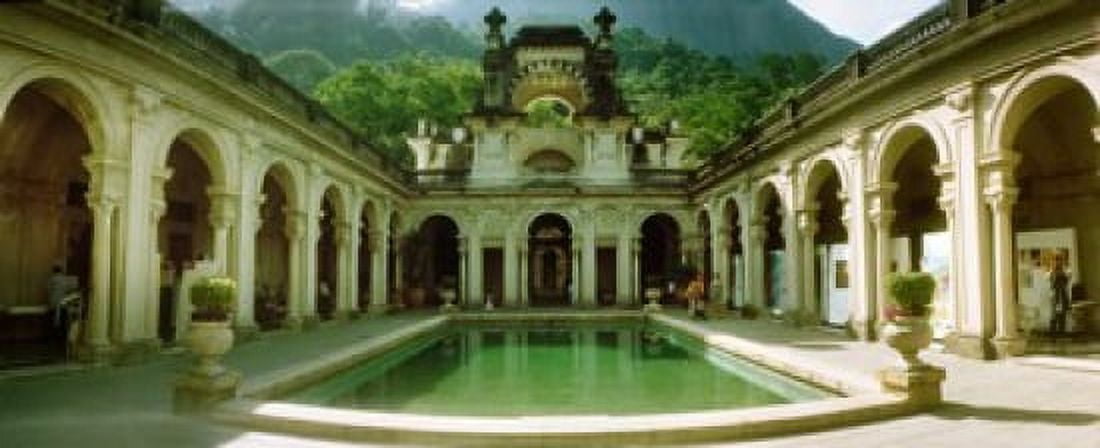 Courtyard of a mansion Parque Lage Jardim Botanico Corcovado Rio de Janeiro Brazil Canvas Art - Panoramic Images (15 x 6)