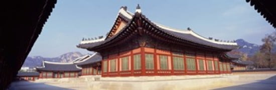 Courtyard of a palace Kyongbok Palace Seoul South Korea Korea Canvas Art - Panoramic Images (36 x 12)