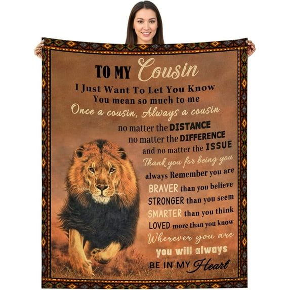 Cousin Blanket, Cousin Gifts, to My Cousin Blanket, Cousin Blanket for Men, Valentine's Day Gifts for Cousin 60"×80"