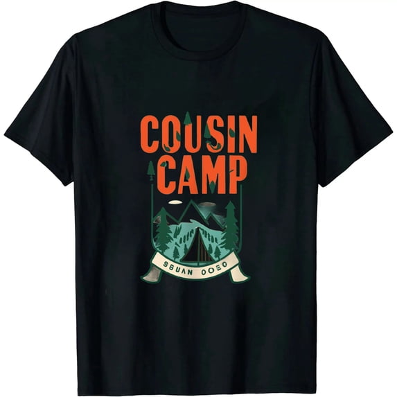 Cousin Camp 2023 Vintage Camping Summer Vacation Family Trip T-Shirt 1061
