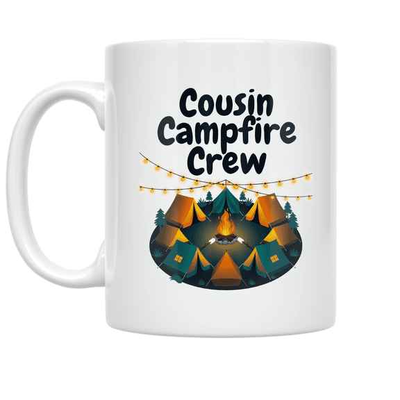 Cousin Campfire Crew Design - Camping Enthusiast - 11 oz Ceramic Coffee Mug