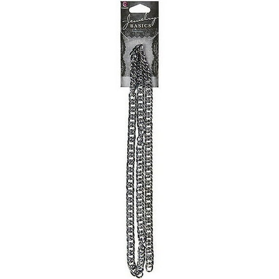 Cousin Corporation of America Jewelry Basics Medium Gunmetal 22-inch Flat Metal Chain