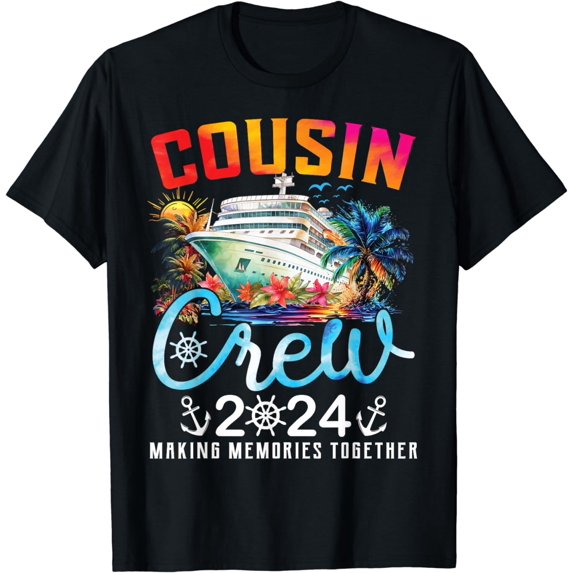 Cousin Crew 2024 Cousin Cruise Group Matching Vacation Party T-Shirt