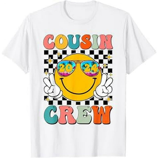 Cousin Crew 2024 Family Summer Vacation Beach Sunglasses TShirt