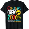 thumbnail image 1 of Cousin Crew 2026 Family Vacation Beach Graphic Unisex Short Sleeve Tee Shirt, 1 of 6
