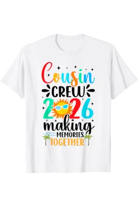Cousin Crew 2026 Summer Vacation Beach Family Trip T-Shirt