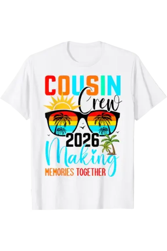 Cousin Crew 2026 Summer Vacation Beach Family Trip T-Shirt