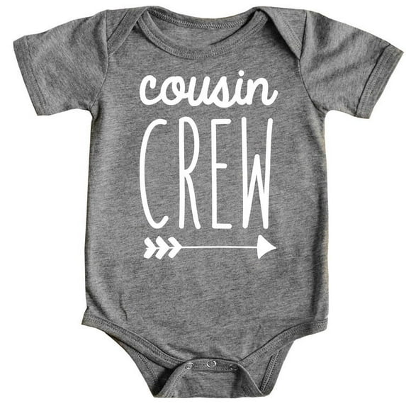 Cousin Crew Arrow T-Shirts and Bodysuits for Baby and Toddler Boy and Girls Fun Family Outfits Granite Heather Bodysuit