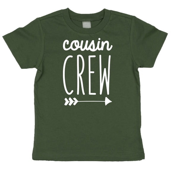 Cousin Crew Arrow T-Shirts and Bodysuits for Baby and Toddler Boy and Girls Fun Family Outfits Military Green Shirt