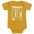 thumbnail image 1 of Cousin Crew Arrow T-Shirts and Bodysuits for Baby and Toddler Boy and Girls Fun Family Outfits White on Mustard Bodysuit 18 Months, 1 of 2