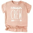 thumbnail image 1 of Cousin Crew Arrow T-Shirts and Bodysuits for Baby and Toddler Boy and Girls Fun Family Outfits White on Peach Shirt 12 Months, 1 of 2