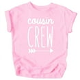 thumbnail image 1 of Cousin Crew Arrow T-Shirts and Bodysuits for Baby and Toddler Boy and Girls Fun Family Outfits White on Pink Shirt 18 Months, 1 of 2