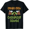 thumbnail image 1 of Cousin Crew Camping Squad Funny Camping Costume Outfit T-Shirt Black Small, 1 of 4