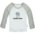 thumbnail image 1 of Cousin Crew & Chips Image Print T shirt For Baby, Newborn Babies T-shirts, Infant Tops, 0-24M Kids Graphic Tees Clothing (Long Gray Raglan T-shirt, 0-6 Months), 1 of 4