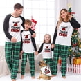 thumbnail image 1 of Cousin Crew Christmas Pajamas, Green Plaid Pants with Black Sleeve Tops for Festive Family Fun, Full Sizes, 1 of 7