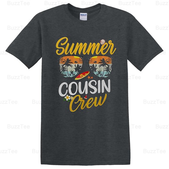 Cousin Crew Family Summer Vacation Palm Tree Beach Tropical Trip T-Shirt Unisex, up to 5XL