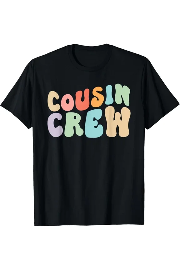 Cousin Crew Groovy Family Design T-shirt